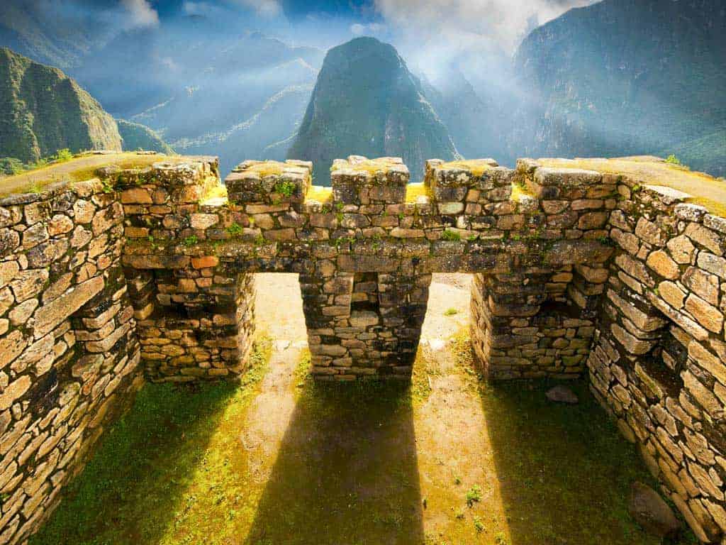 Golden arches at Machu Picchu